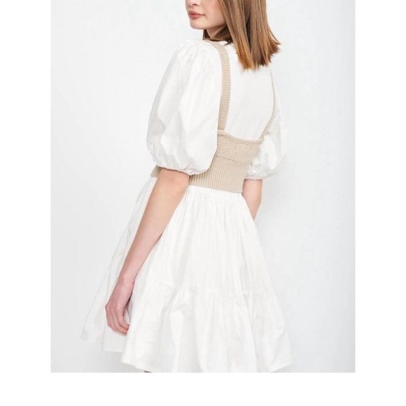 En Saison white and Tan Mini Dress size xs - Picture 3 of 12